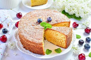 Moist and Dense Sour Cream Cake Layers