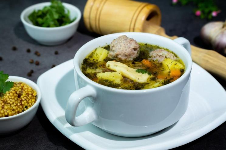 Hearty Meatball and Dumpling Soup