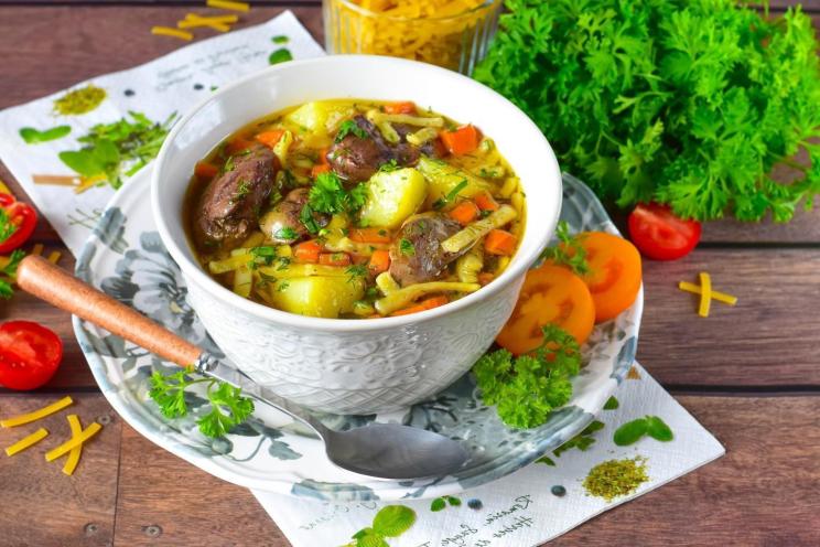 Quick and Tasty Chicken Liver Soup