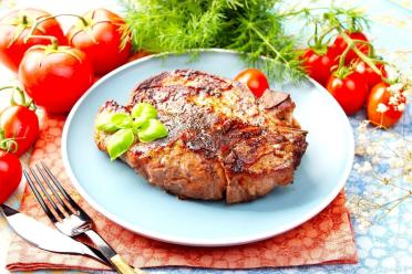 Grilled Bone-In Pork Steak