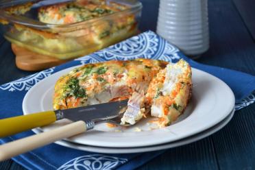 Oven-Baked Fish Omelette