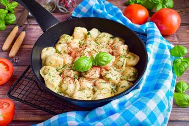 20-Minute Pan-Fried Dumplings with Sour Cream