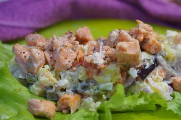 Salmon and Veggie Delight Salad