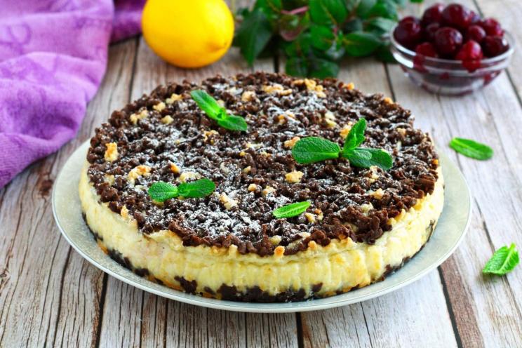 Curly Semolina Custard Quiche