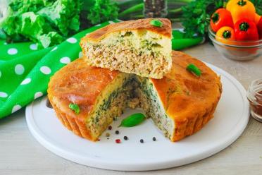 Quick and Fluffy Kefir Meat Pie