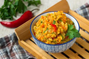 Hearty Red Lentils with Fresh Herbs