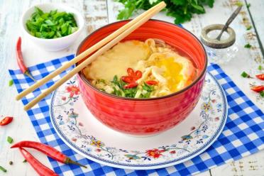 Elevated Instant Ramen with Poached Egg and Cheese