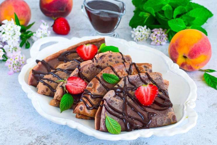 Decadent Chocolate Milk Pancakes