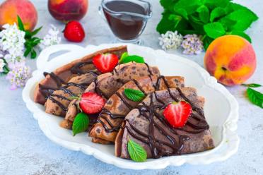 Decadent Chocolate Milk Pancakes