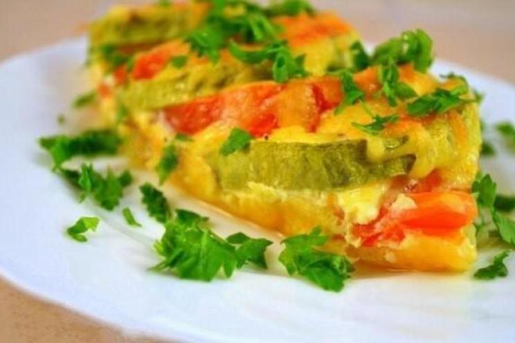 Cheesy Baked Zucchini and Tomatoes