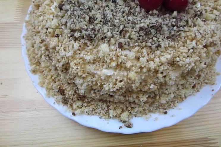Cherry Sour Cream Sponge Cake