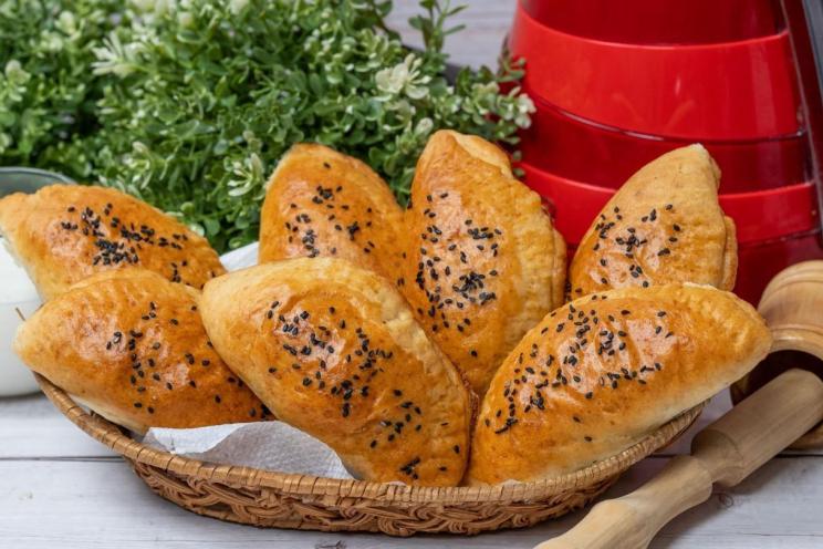 Kefir Cheese Pies with Cottage Cheese Filling
