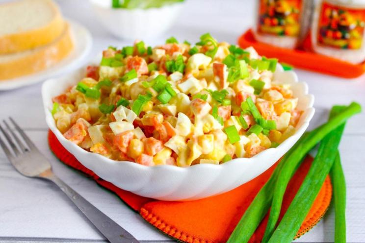 Colorful Crab Stick and Carrot Salad