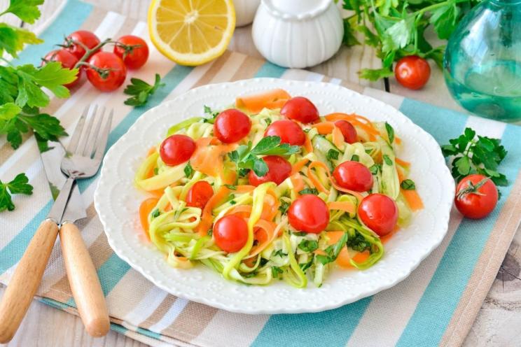 Quick & Tangy Zucchini Ribbon Salad