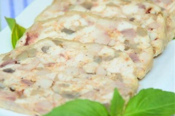 Easy Homemade Chicken Ham with Mushrooms & Spices