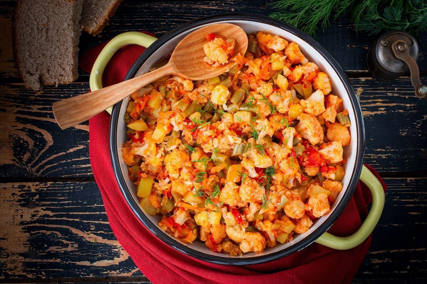 Cauliflower & Zucchini Veggie Stew Recipe