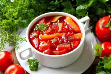 Beet and Pickled Cucumber Soup