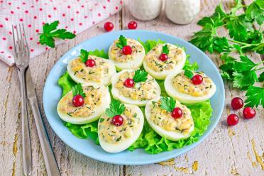 Tuna-Stuffed Deviled Eggs