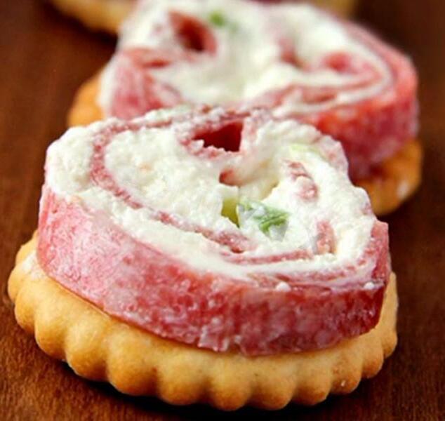 Cheese and Salami Holiday Rolls