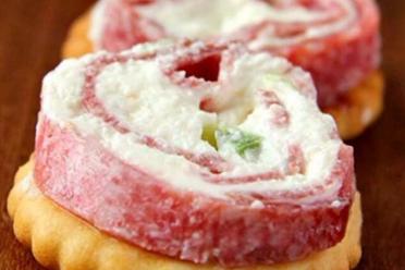 Cheese and Salami Holiday Rolls