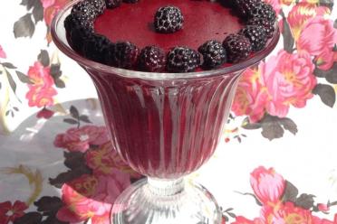 Delicate Blackberry Mousse Dessert