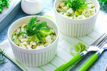 Springtime Leek and Sour Cream Salad