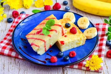 Baked Banana Cottage Cheese Casserole