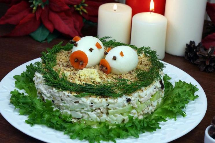 Chicken, Egg, and Cucumber Holiday Salad