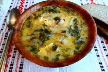 Cheese & Sorrel Delight Soup