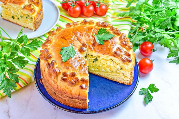 Oven-Baked Rice and Egg Pie