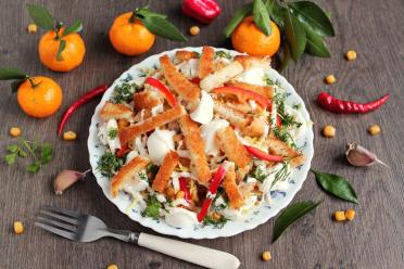 Mozzarella, Crouton & Tangerine Salad