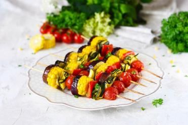 Oven-Baked Vegetable Shish Kebabs