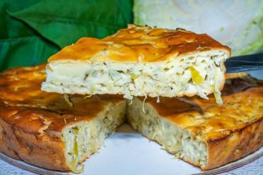 Savory Kefir Cabbage Pie