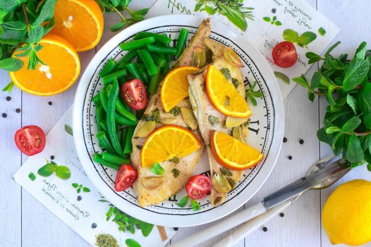 Oven-Baked Flounder with Citrus and Garlic