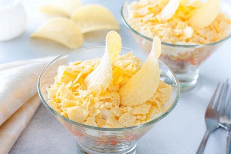 Layered Smoked Chicken and Chips Salad