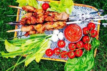 Grilled Pork Shish Kebab