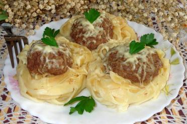 Rabbit and Parmesan Pasta Nests