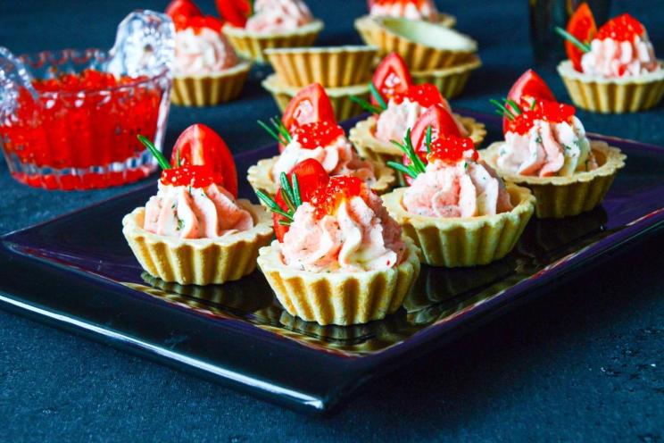 Cheese and Garlic Crab Stick Tartlets