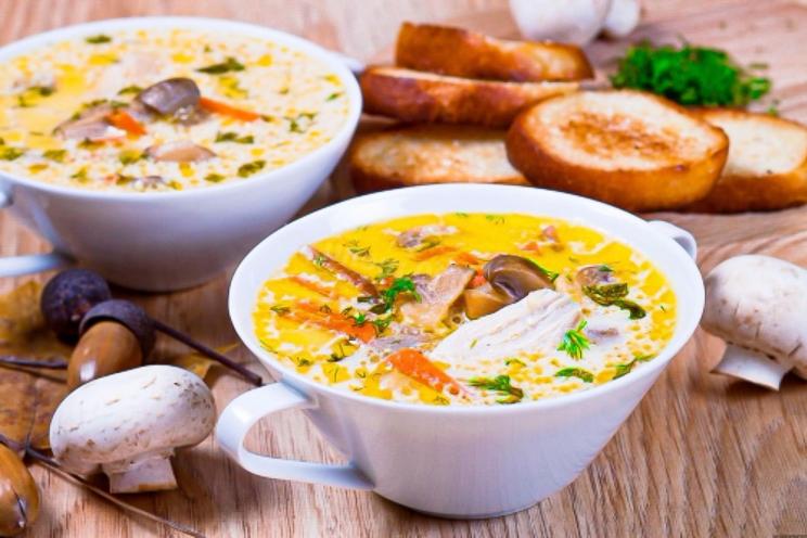 Chicken Mushroom Cheese Soup