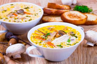 Chicken Mushroom Cheese Soup