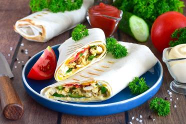 Chicken and Cheese Lavash Wraps