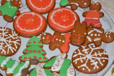 Festive Glazed Gingerbread Cookies