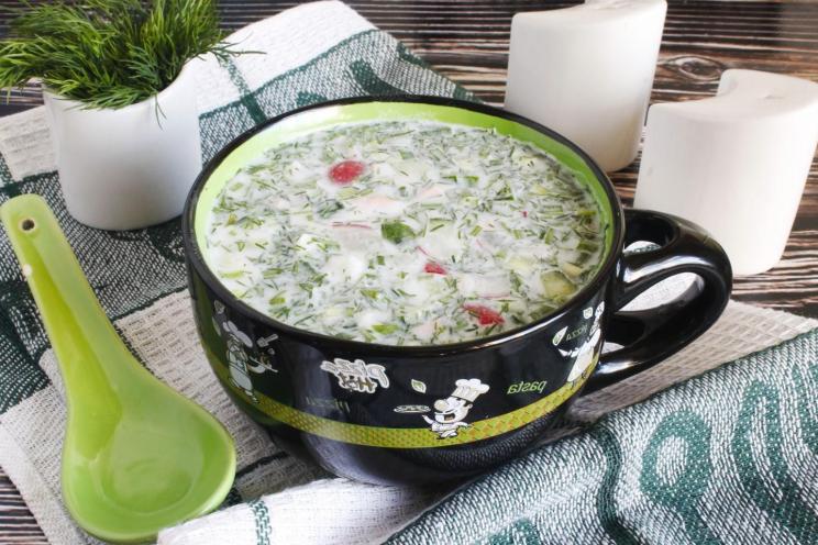 Refreshing Summer Okroshka with Sour Cream