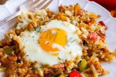 Crispy Potato Straws Brunch Bowl