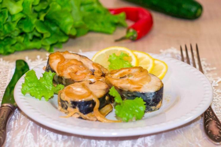 Mustard-Glazed Baked Mackerel