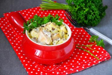 Quick Chicken and Mushroom Julienne in a Pan