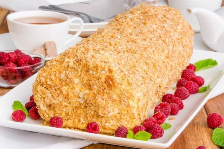 Creamy Napoleon Puff Log Cake Creamy Napoleon Puff Log Cake