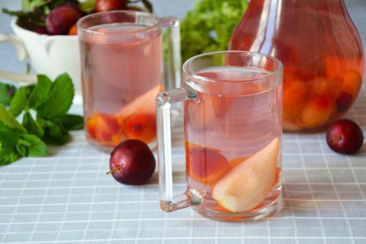 Pear and Plum Summer Compote