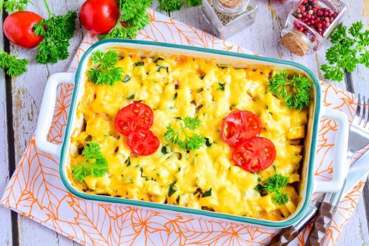 Baked Zucchini with Rice and Minced Meat Baked Zucchini with Rice and Minced Meat