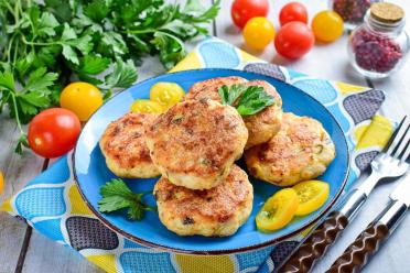 Baked Chicken Cutlets with Mushrooms and Cheese